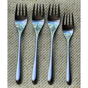 Washington Forge WF TEARDROP 1 Salad and 3 Dinner Forks Flatware Stainless Korea
